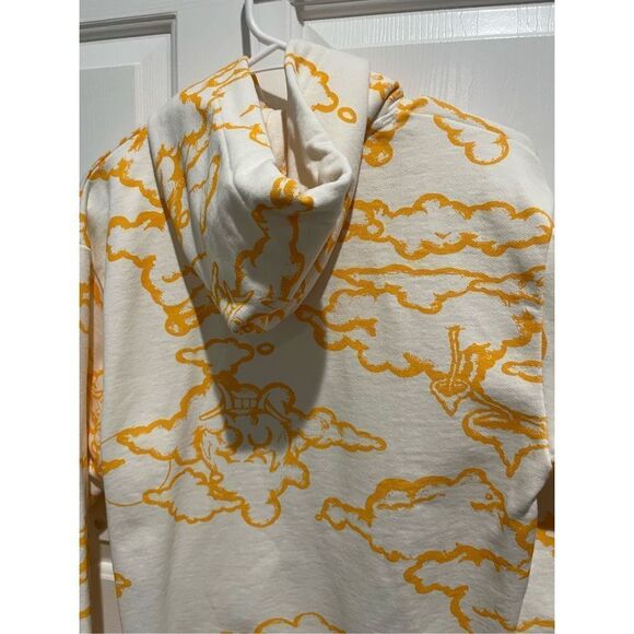 NWOT Wasted Collective Good Times Dragon Cloud Monster Yellow Hoodie SMALL USA - Picture 2 of 11